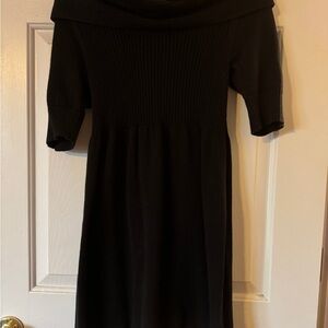Apt. 9 Elegant Black Ribbed Knitwear Dress
